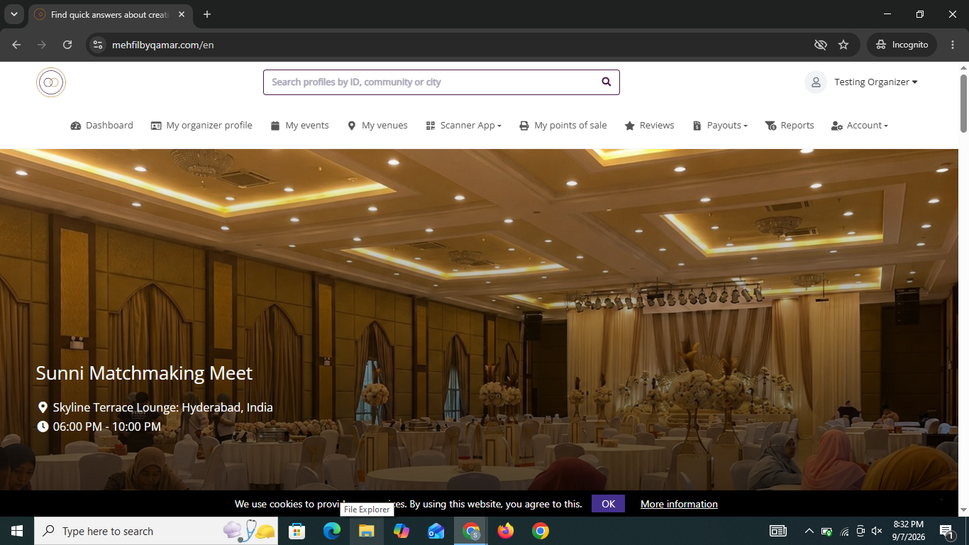 Testing event